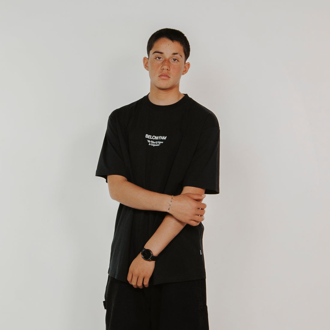 BOXY FIT TSHIRT [FAM] BLACK