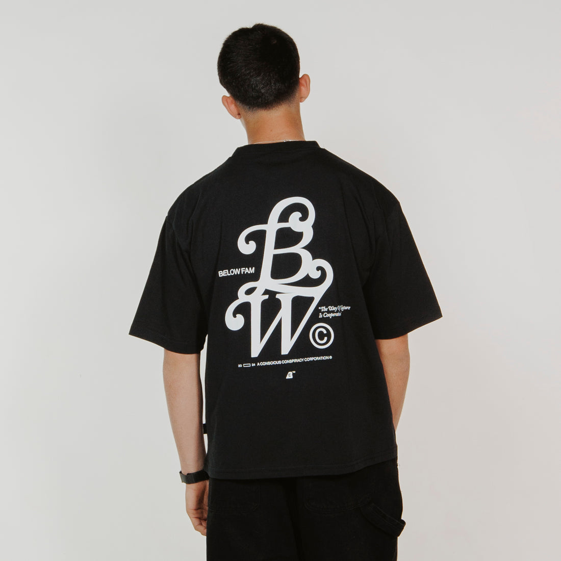 BOXY FIT TSHIRT [FAM] BLACK