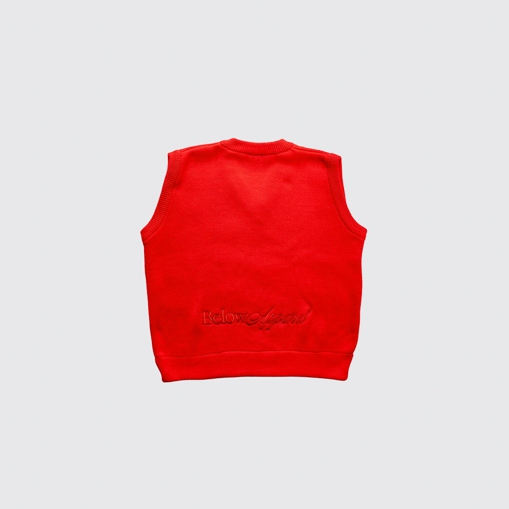 CHALECO TEJIDO BENET VEST ROJO